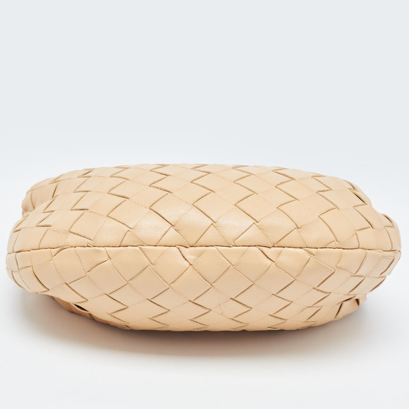 BOTTEGA VENETA Beige Intrecciato Leather Mini Jodie Hobo - Picture 6 of 8